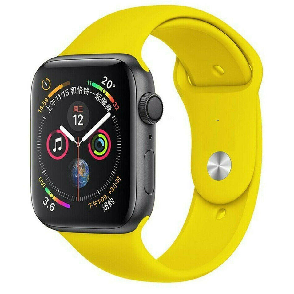 Yellow silicone watch online straps