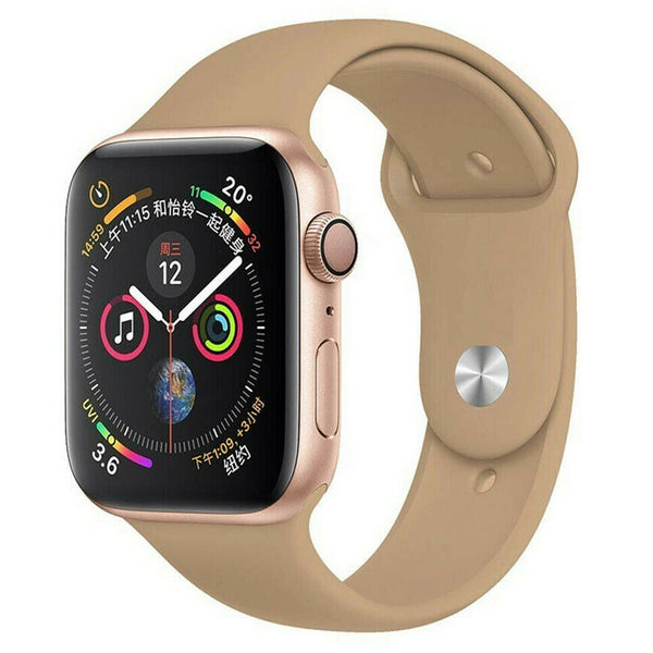 LYSW Silicone Strap for Apple Watch - Walnut Brown