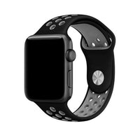 LYSW Silicone Sport Strap for Apple Watch - Black / Grey