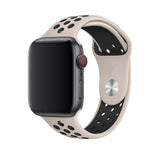 Silicone Sport Strap for Apple Watch - Sand / Black