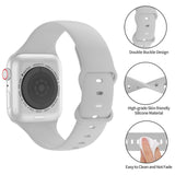 Silicone Sport Strap for Apple Watch - Light Grey