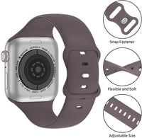 Silicone Sport Strap for Apple Watch - Smoke Violet