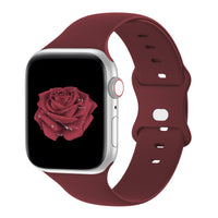 Silicone Sport Strap for Apple Watch - Burgundy Red