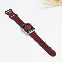 Silicone Sport Strap for Apple Watch - Burgundy Red