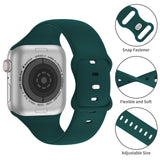 Silicone Sport Strap for Apple Watch - Dark Green