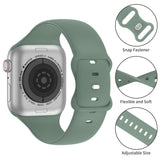 Silicone Sport Strap for Apple Watch - Pine Green