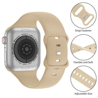 Silicone Sport Strap for Apple Watch - Walnut Brown