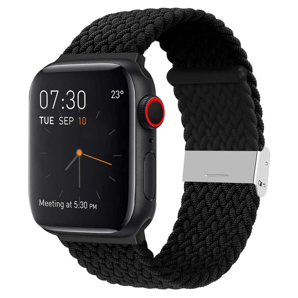 Adjustable Braided Loop for Apple Watch - Black